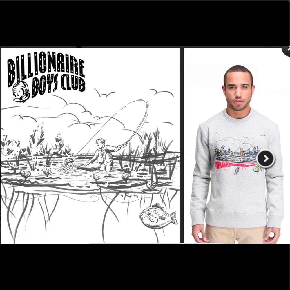 BBC Gone Fishing Grey Sweatshirt